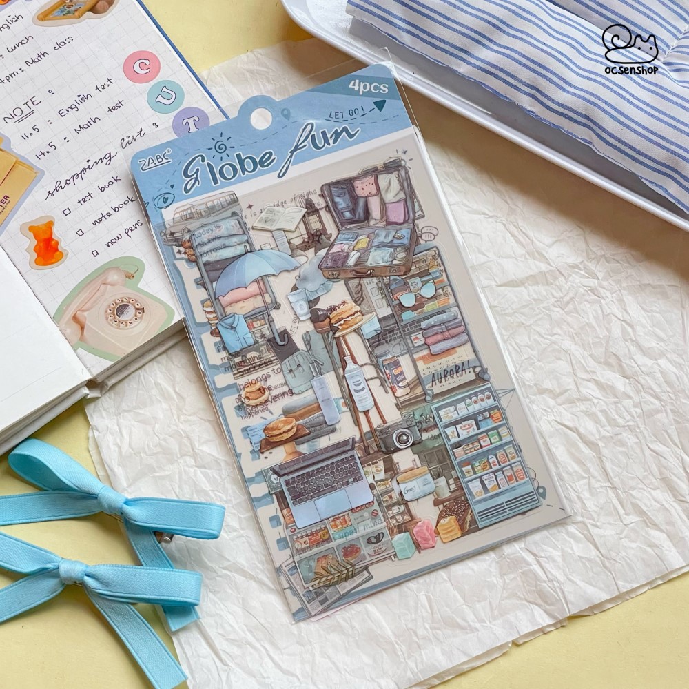 Sticker Lucky trip (4 tấm)(10x15cm)