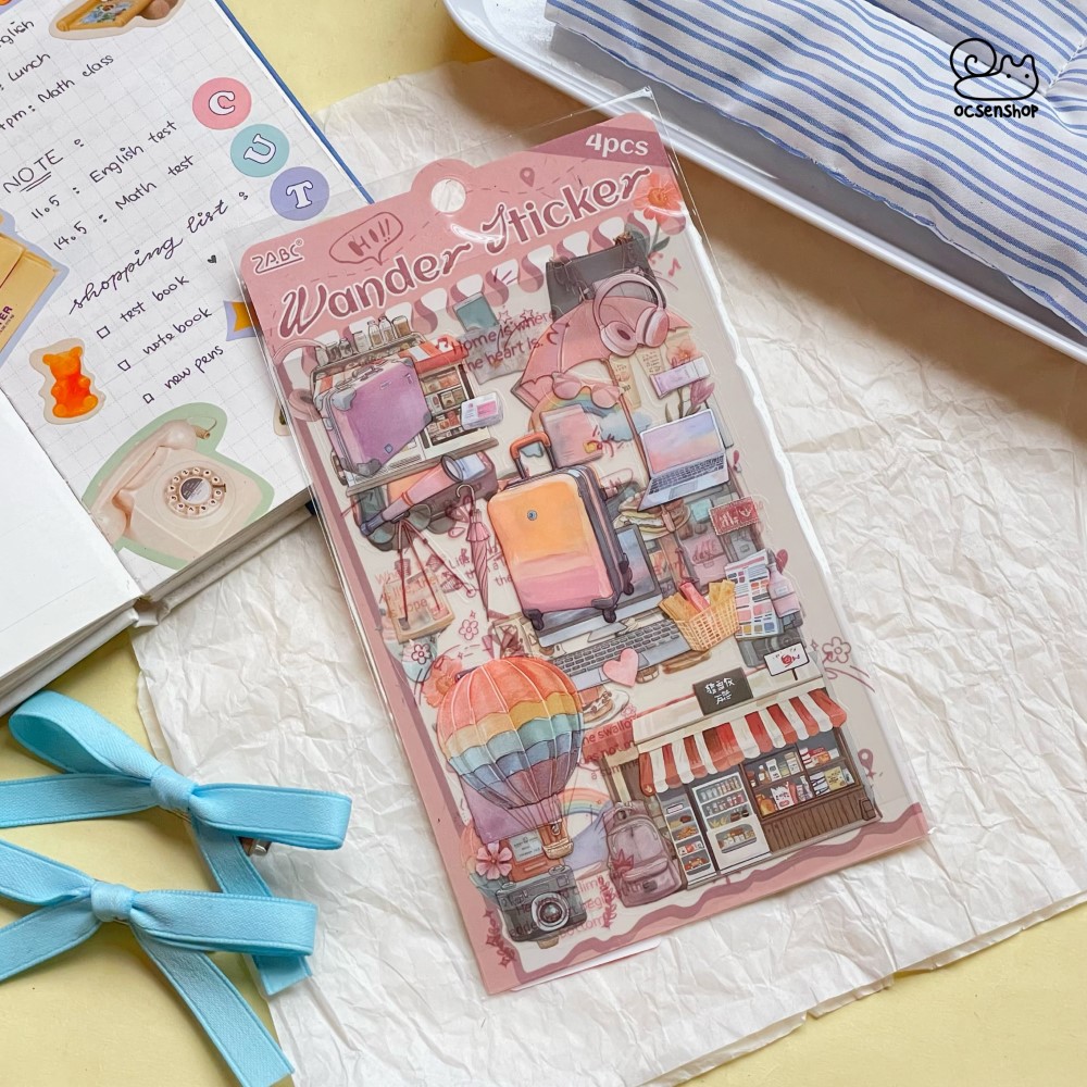 Sticker Lucky trip (4 tấm)(10x15cm)