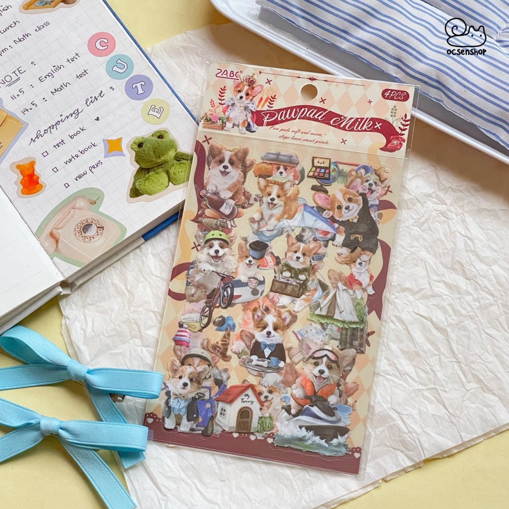 Sticker Paw prints together (4 tấm)(10x15cm)