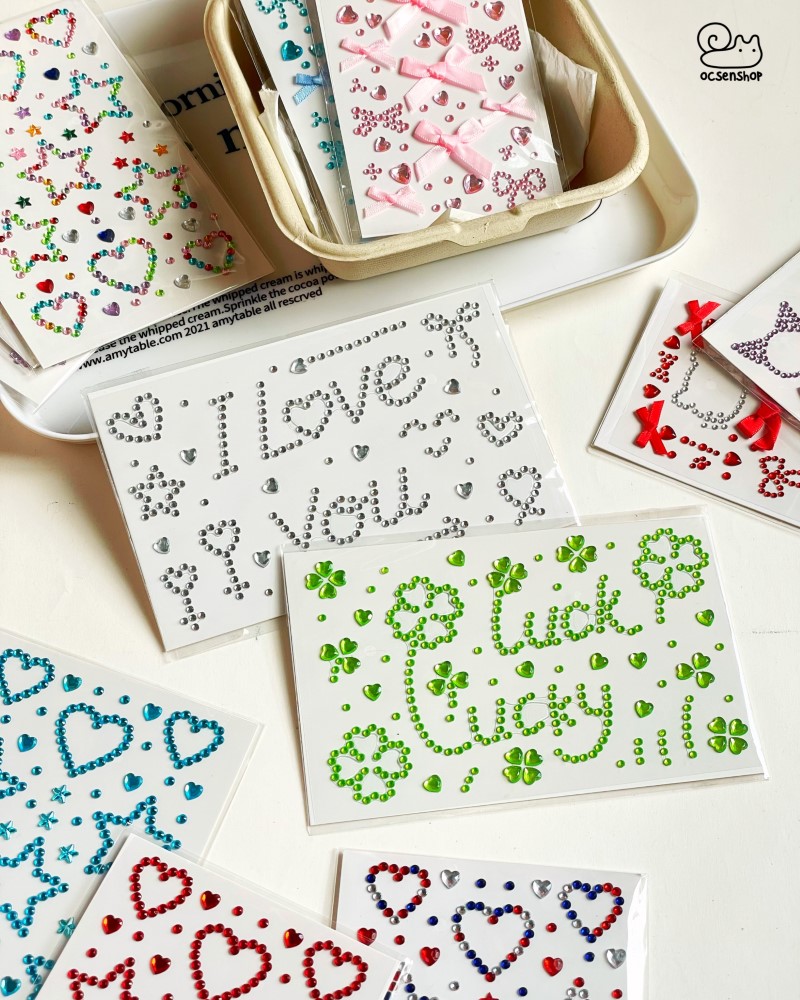 Sticker đá chữ tiếng Anh