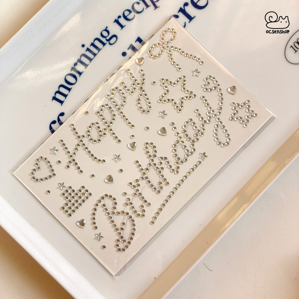 Sticker đá chữ tiếng Anh