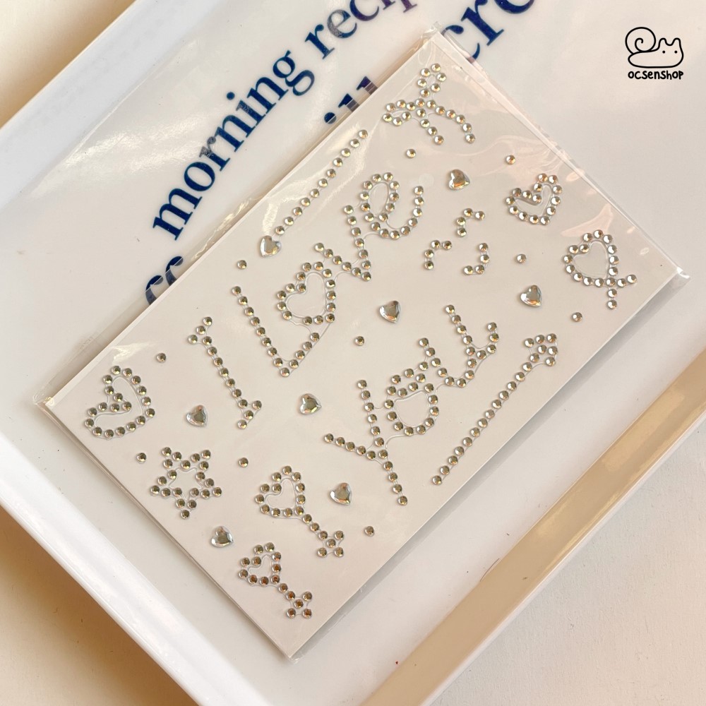 Sticker đá chữ tiếng Anh