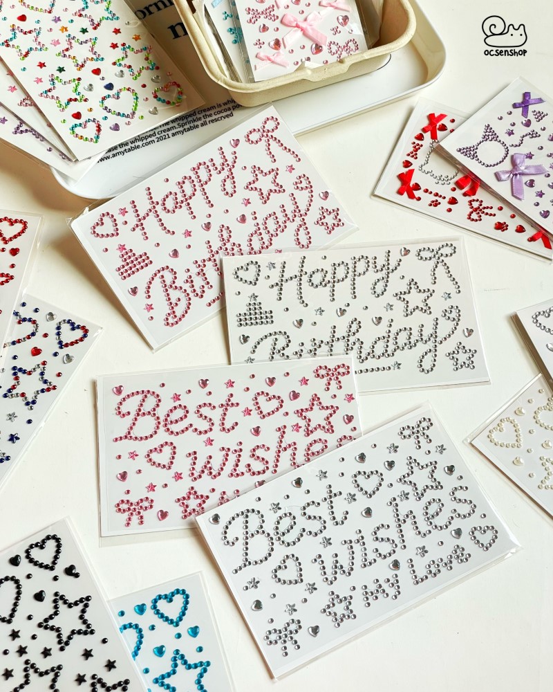 Sticker đá chữ tiếng Anh