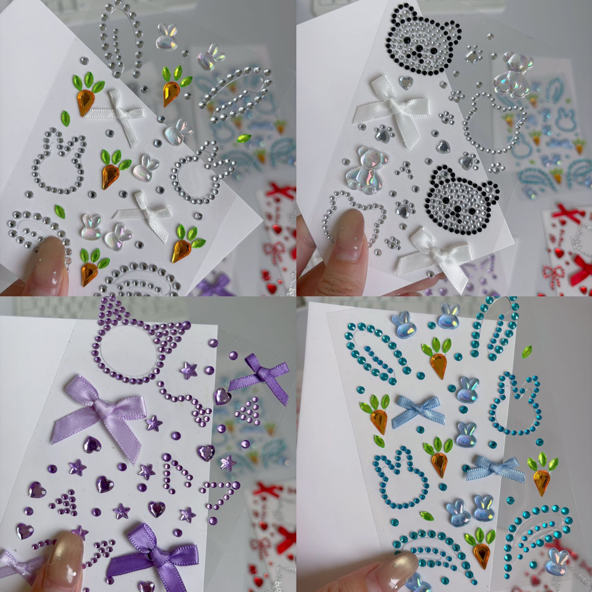 Sticker đá nơ ruy băng