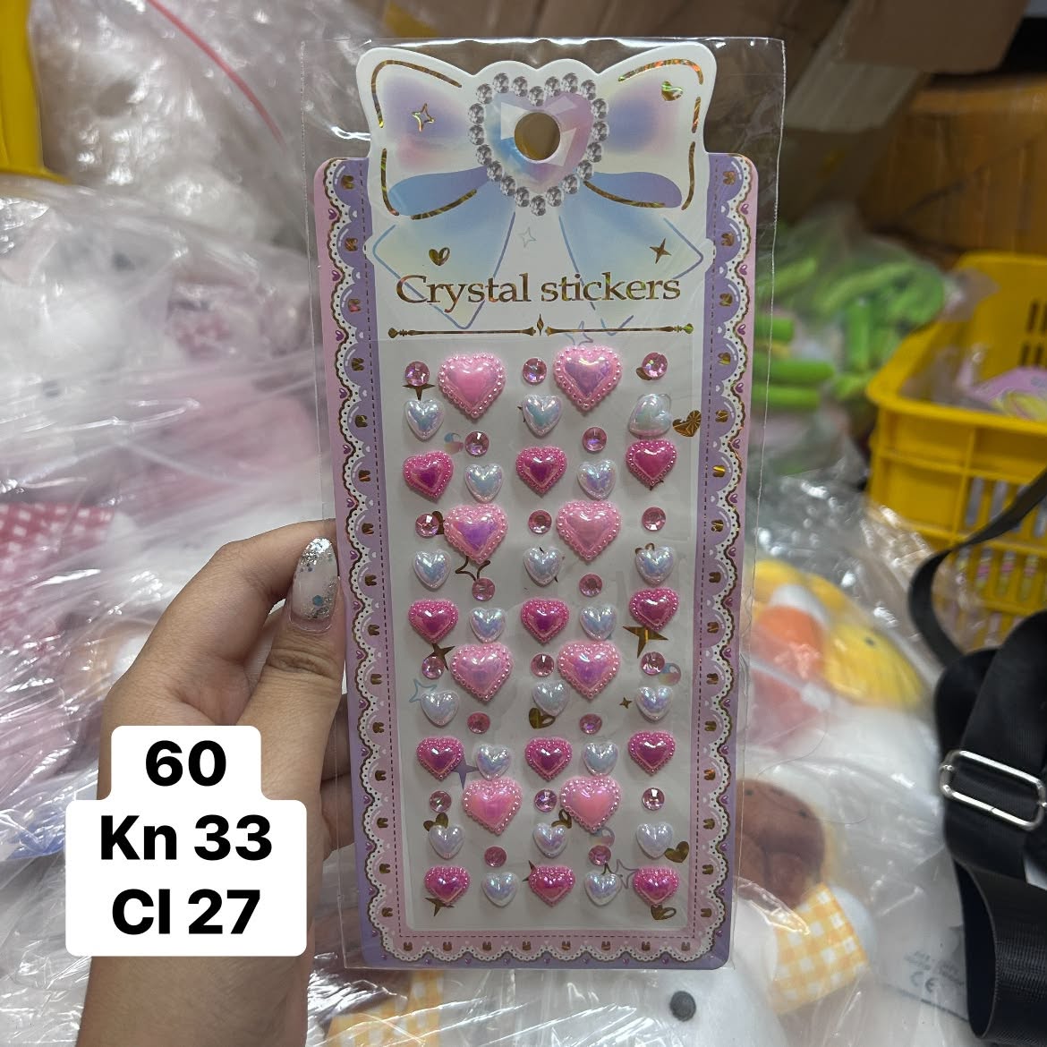 Sticker đá trái tim Crystal