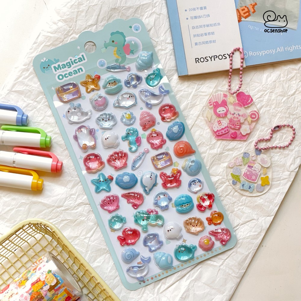 Sticker nổi Động vật (10x20cm)