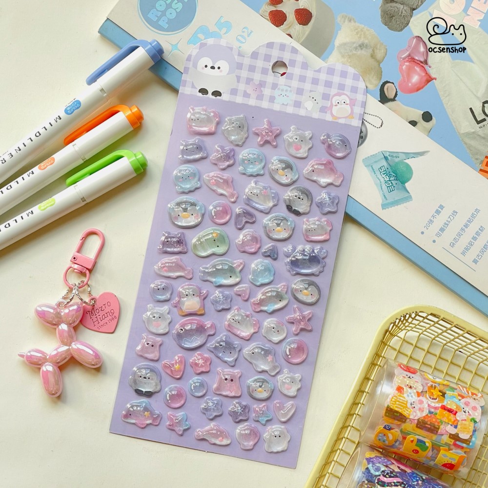 Sticker nổi Động vật (9,5x21cm)