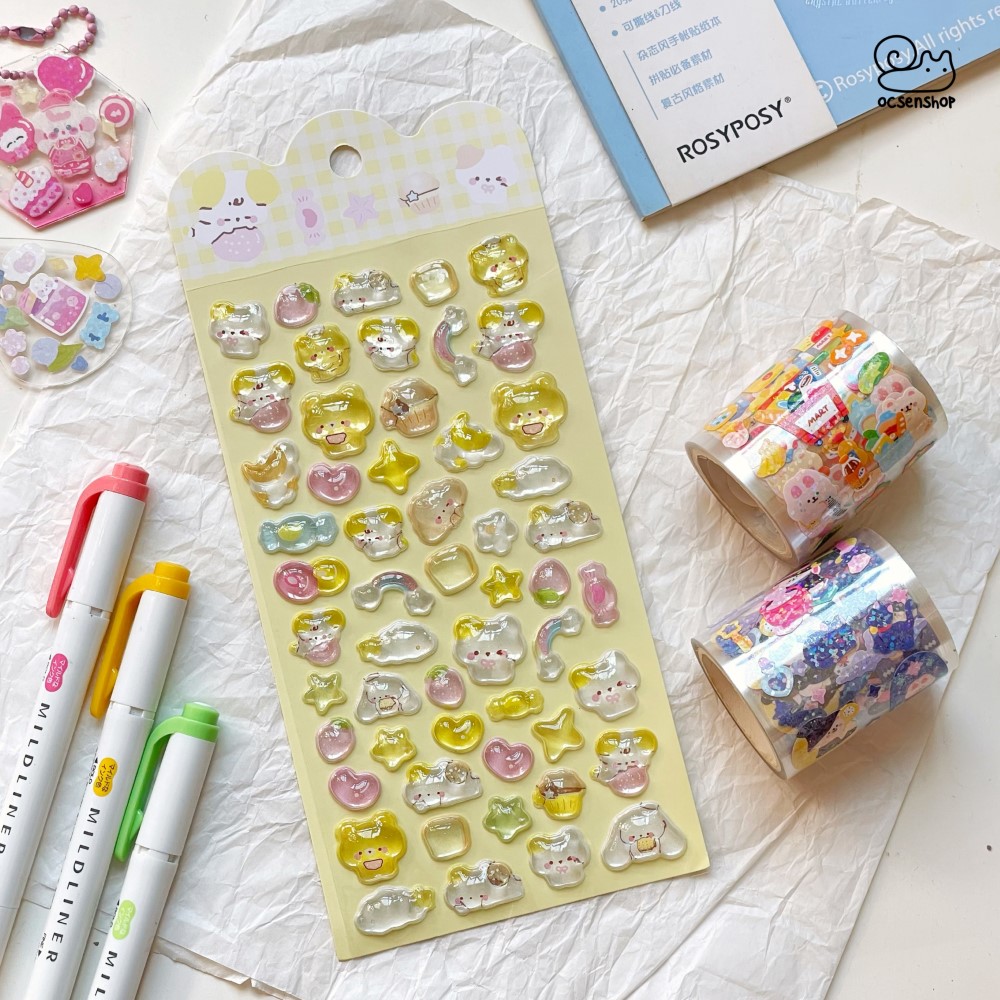Sticker nổi Động vật (9,5x21cm)