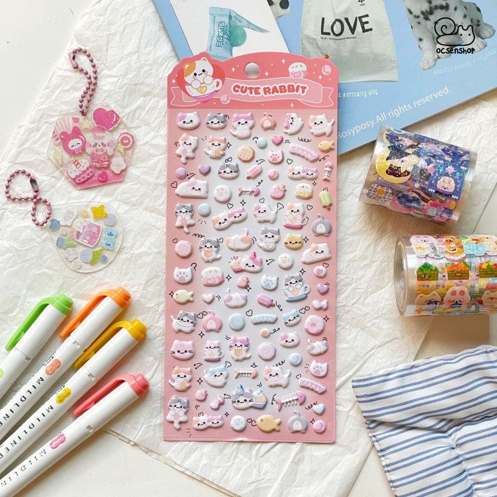 Sticker nổi Động vật (9x18cm)