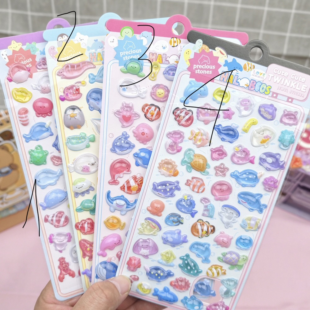 Sticker nổi Động vật biển (9,5x20,5cm)