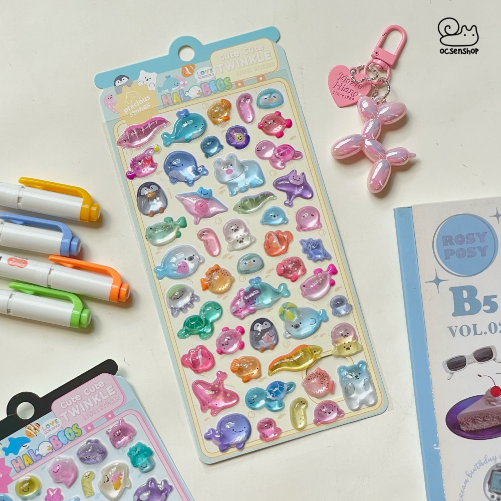 Sticker nổi Động vật biển (9,5x20,5cm)