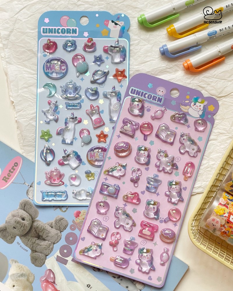 Sticker nổi Động vật trong (10x20cm)