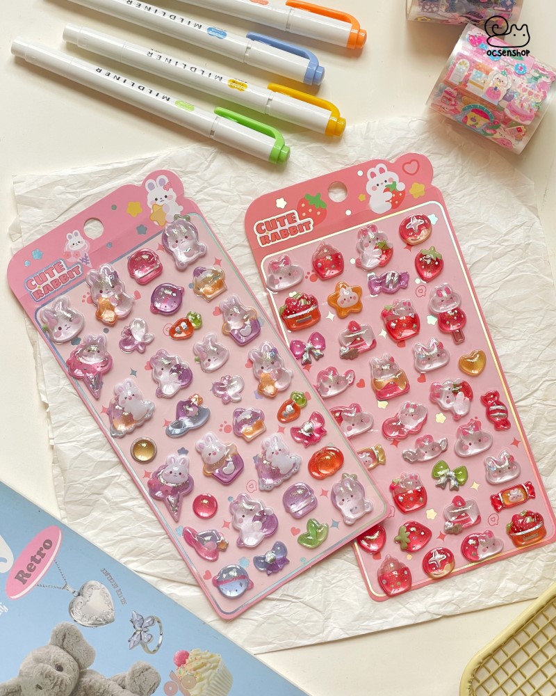 Sticker nổi Động vật trong (10x20cm)