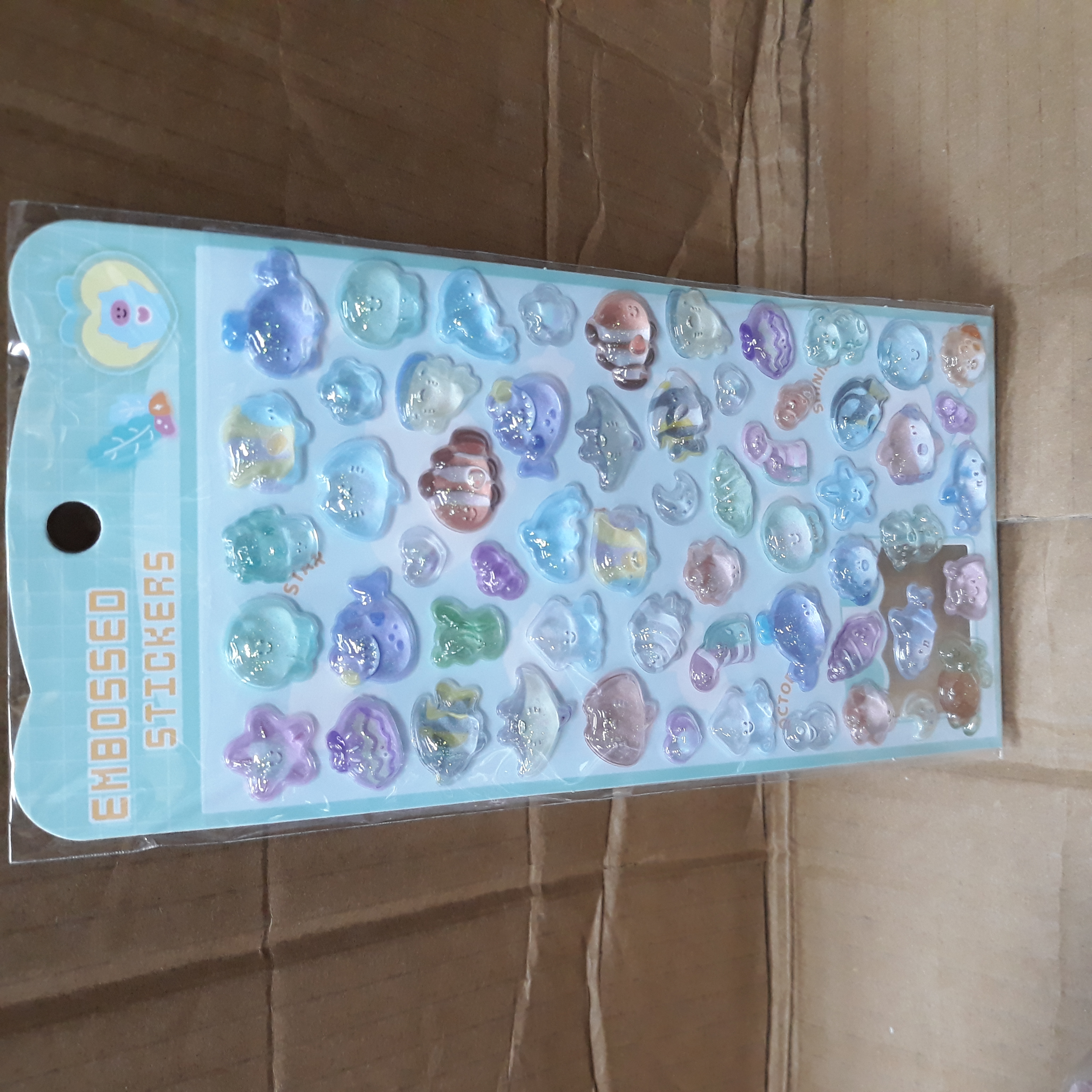 Sticker nổi Động vật trong (10x20cm)