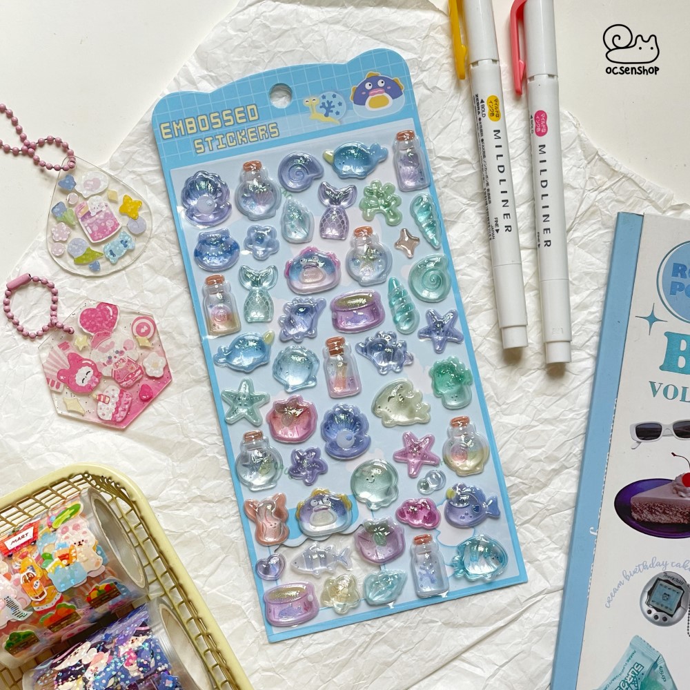Sticker nổi Động vật trong (10x20cm)