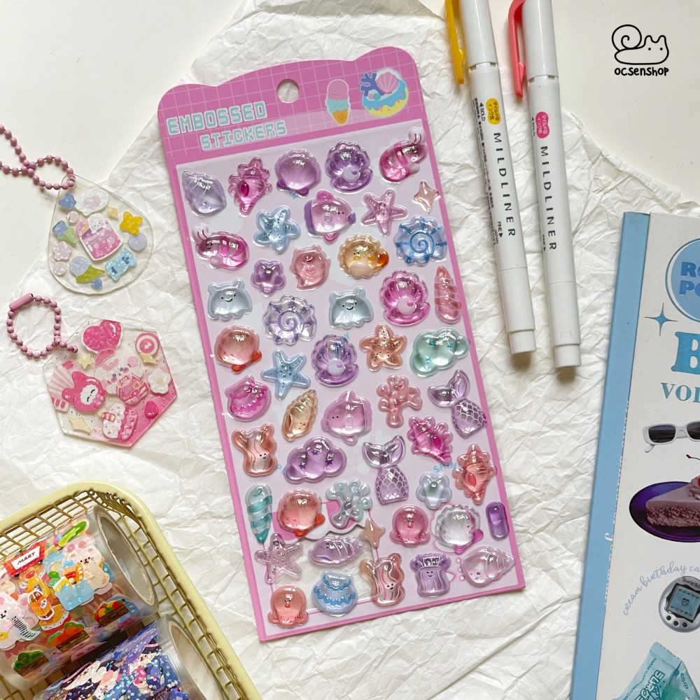 Sticker nổi Động vật trong (10x20cm)