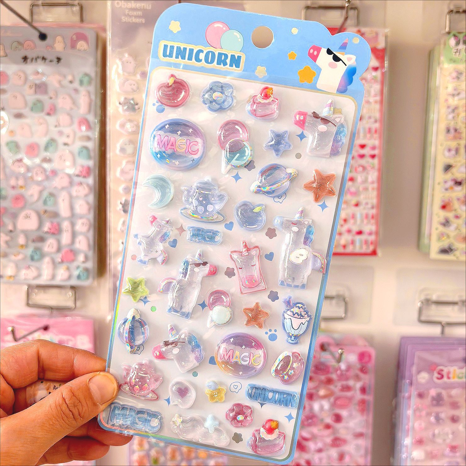 Sticker nổi Động vật trong (10x20cm)