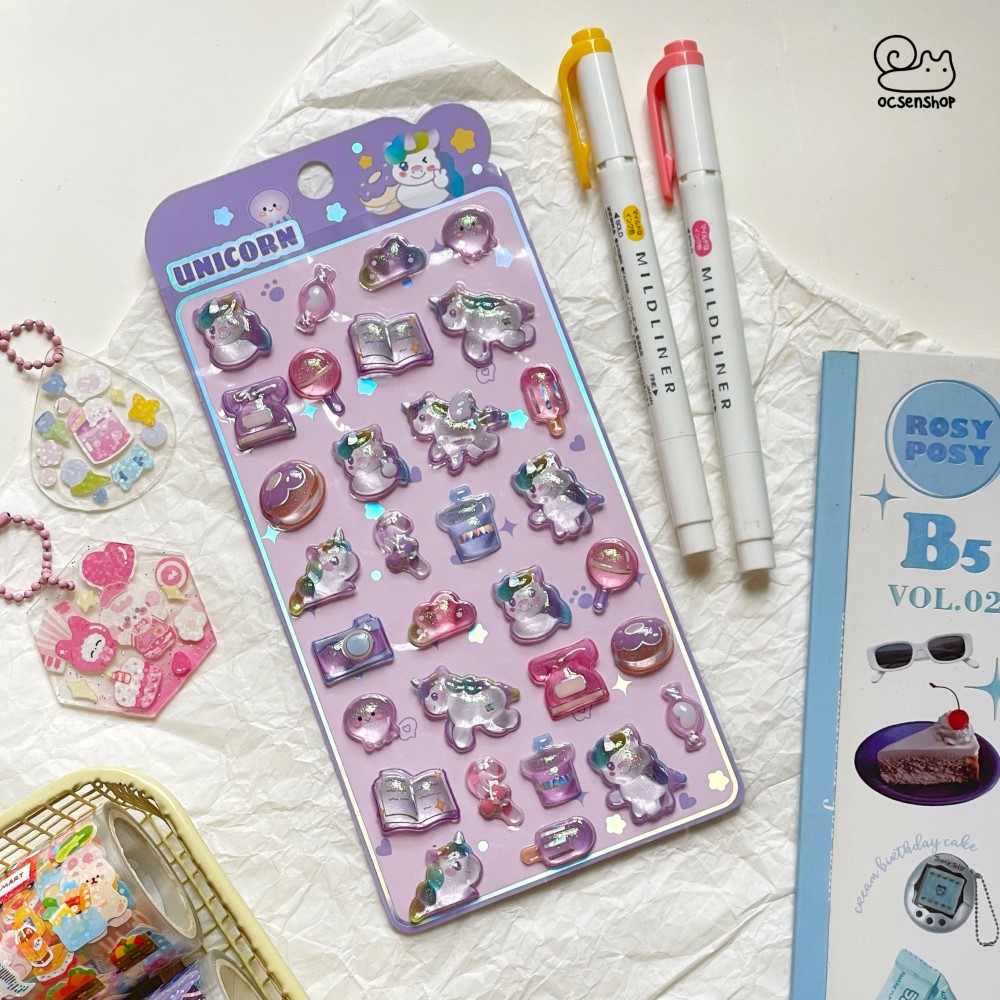Sticker nổi Động vật trong (10x20cm)