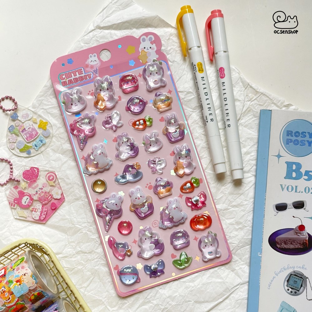 Sticker nổi Động vật trong (10x20cm)