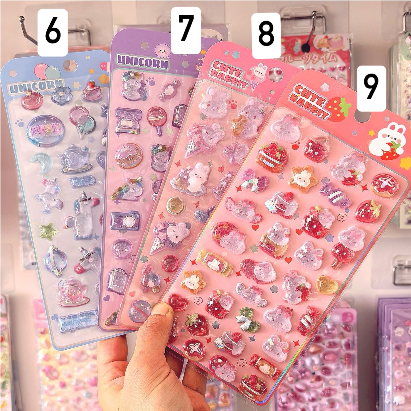 Sticker nổi Động vật trong (10x20cm)