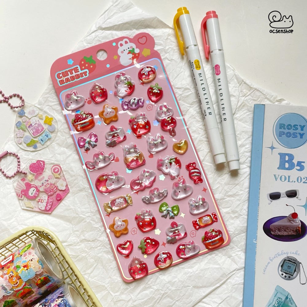 Sticker nổi Động vật trong (10x20cm)
