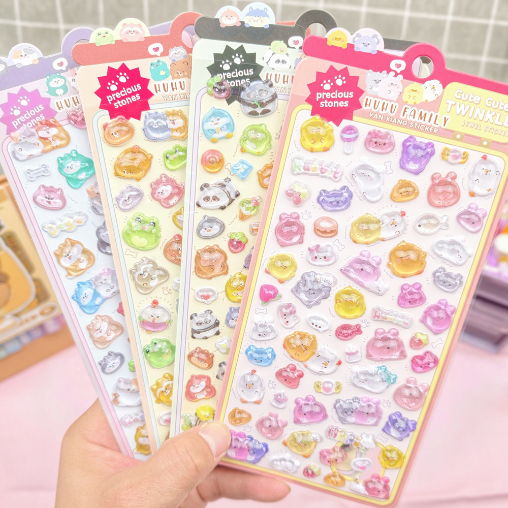Sticker nổi Huhu family (9,5x23cm)