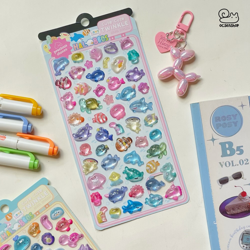 Sticker nổi Huhu family (9,5x23cm)