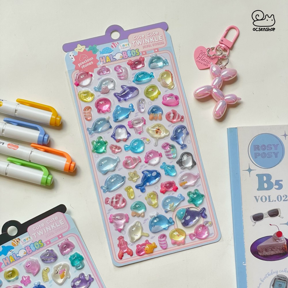 Sticker nổi Huhu family (9,5x23cm)