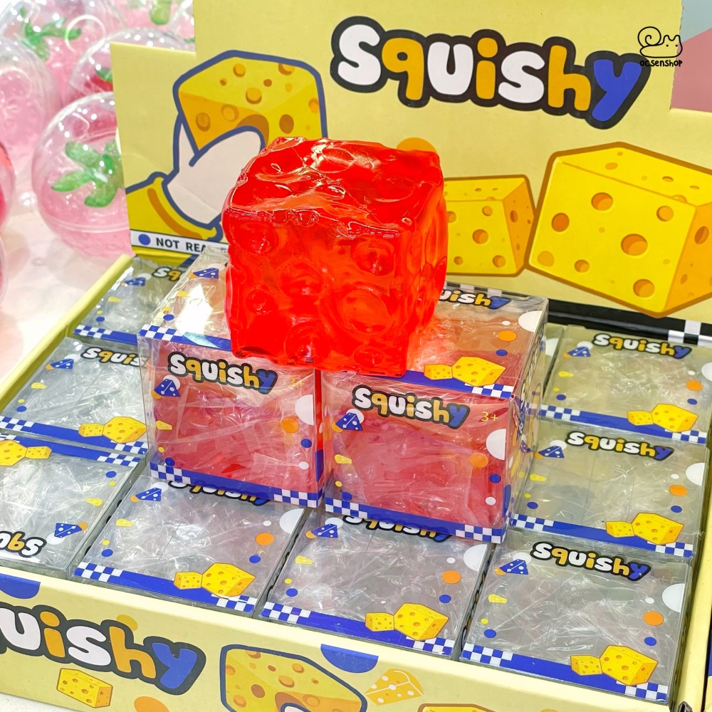 Stress ball Cheese trong (6x6cm)