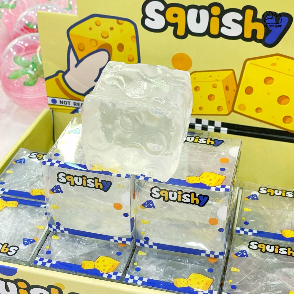Stress ball Cheese trong (6x6cm)