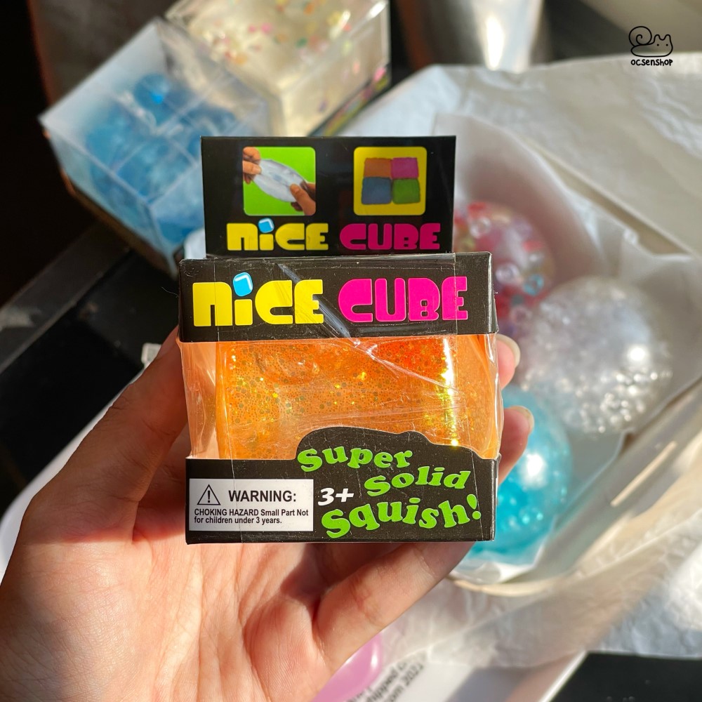 Stress ball Đá viên kim tuyến (5cm)(Có hộp)
