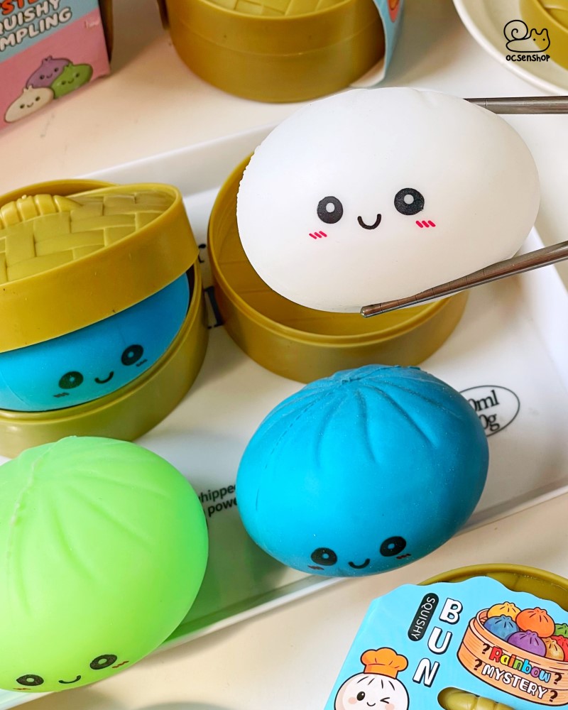 Stress ball Xửng bánh bao emoji thường (8,5cm)