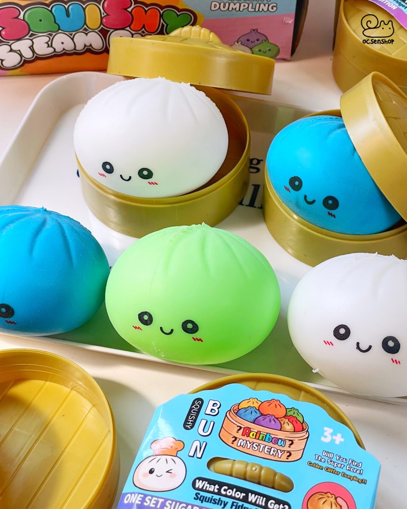 Stress ball Xửng bánh bao emoji thường (8,5cm)