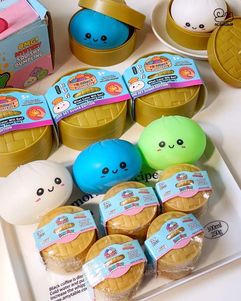 Stress ball Xửng bánh bao emoji thường (8,5cm)
