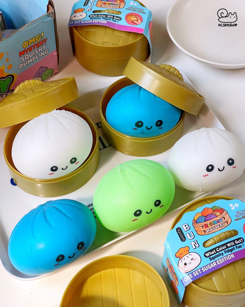 Stress ball Xửng bánh bao emoji thường (8,5cm)