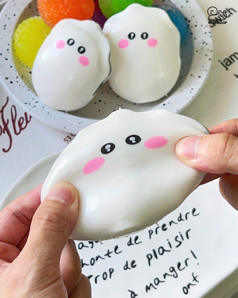 Stress ball hạt giòn Hàu má hồng (8cm)