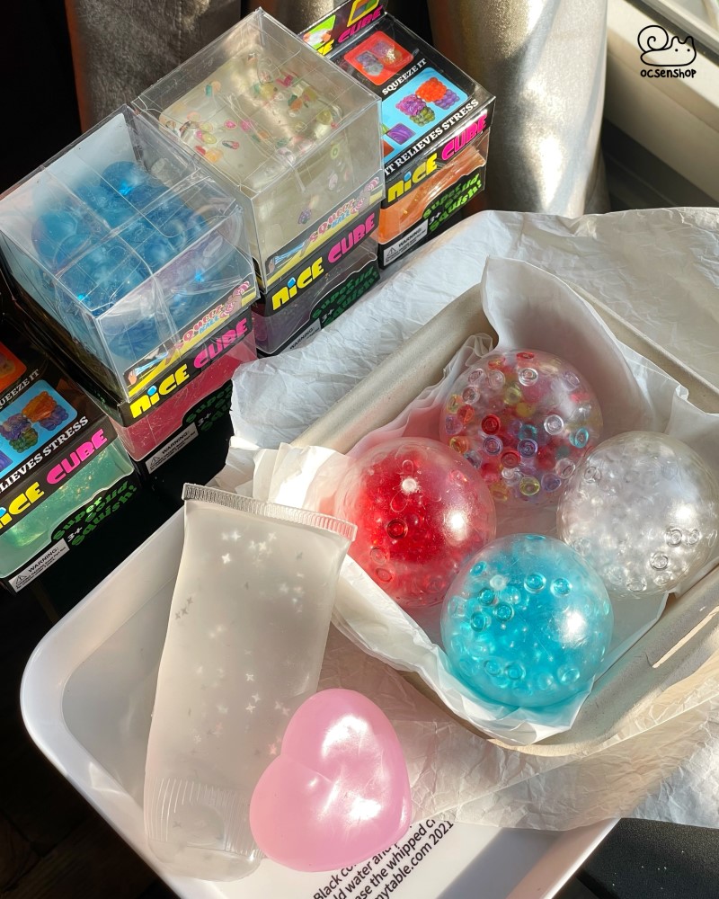 Stress ball khối vuông bông tuyết (5cm)