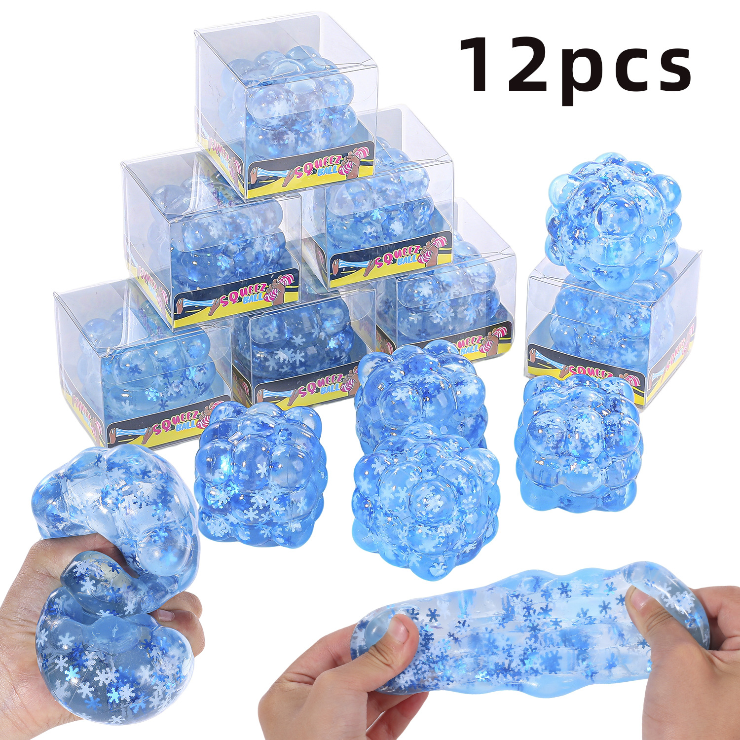 Stress ball khối vuông bông tuyết (5cm)