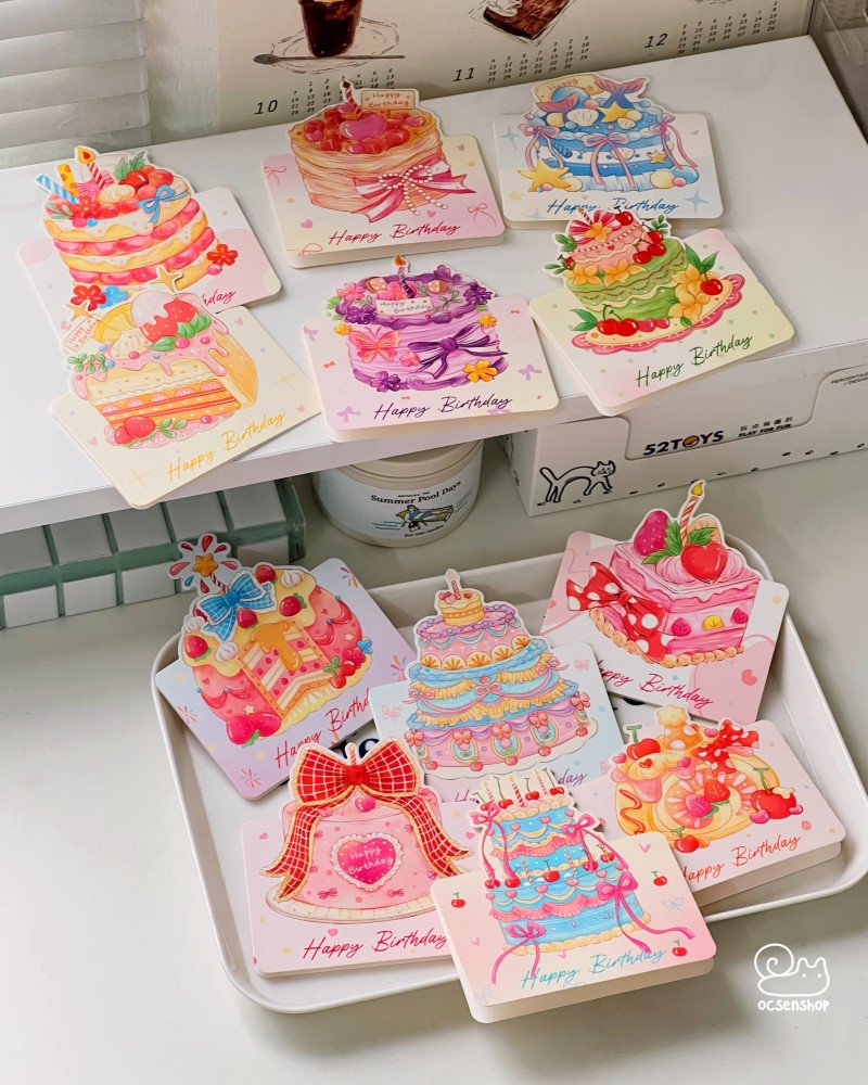 Thiệp nhỏ bánh gato (9,8x13,6cm)