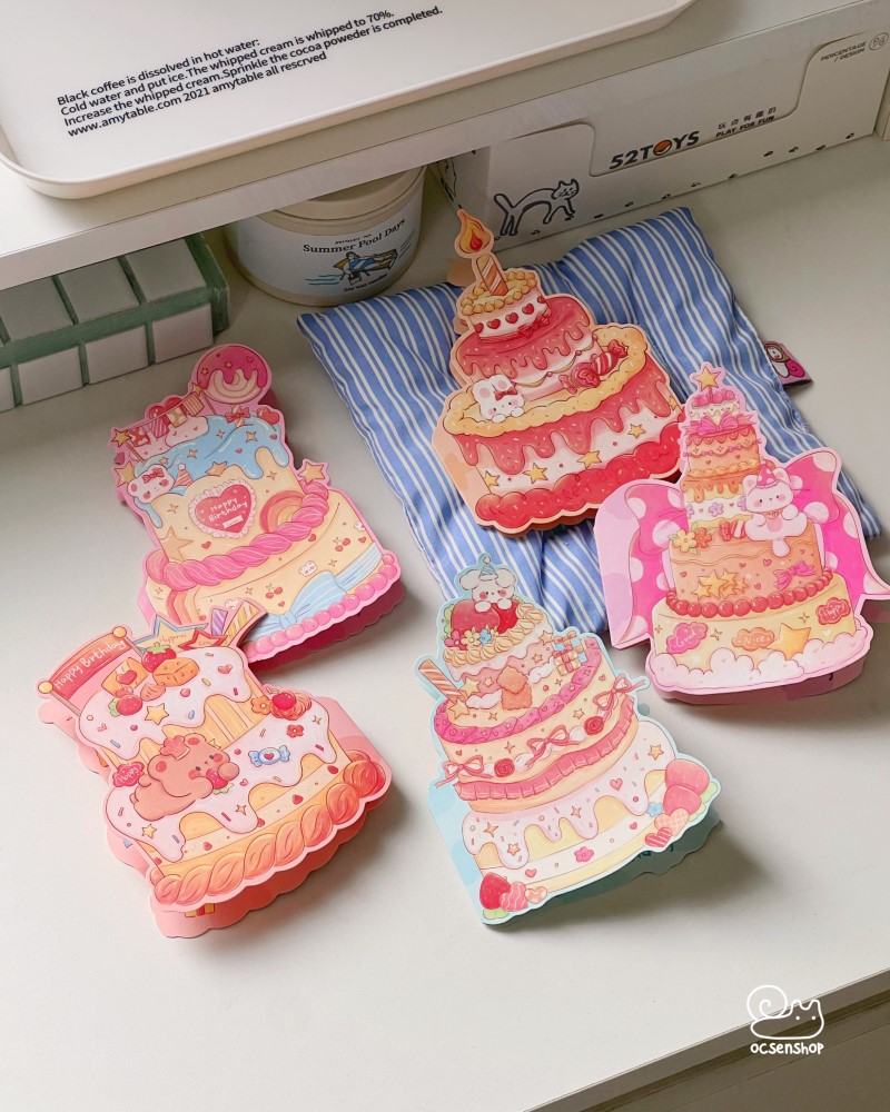 Thiệp nhỏ hình Bánh gato (8,7x11,8cm)