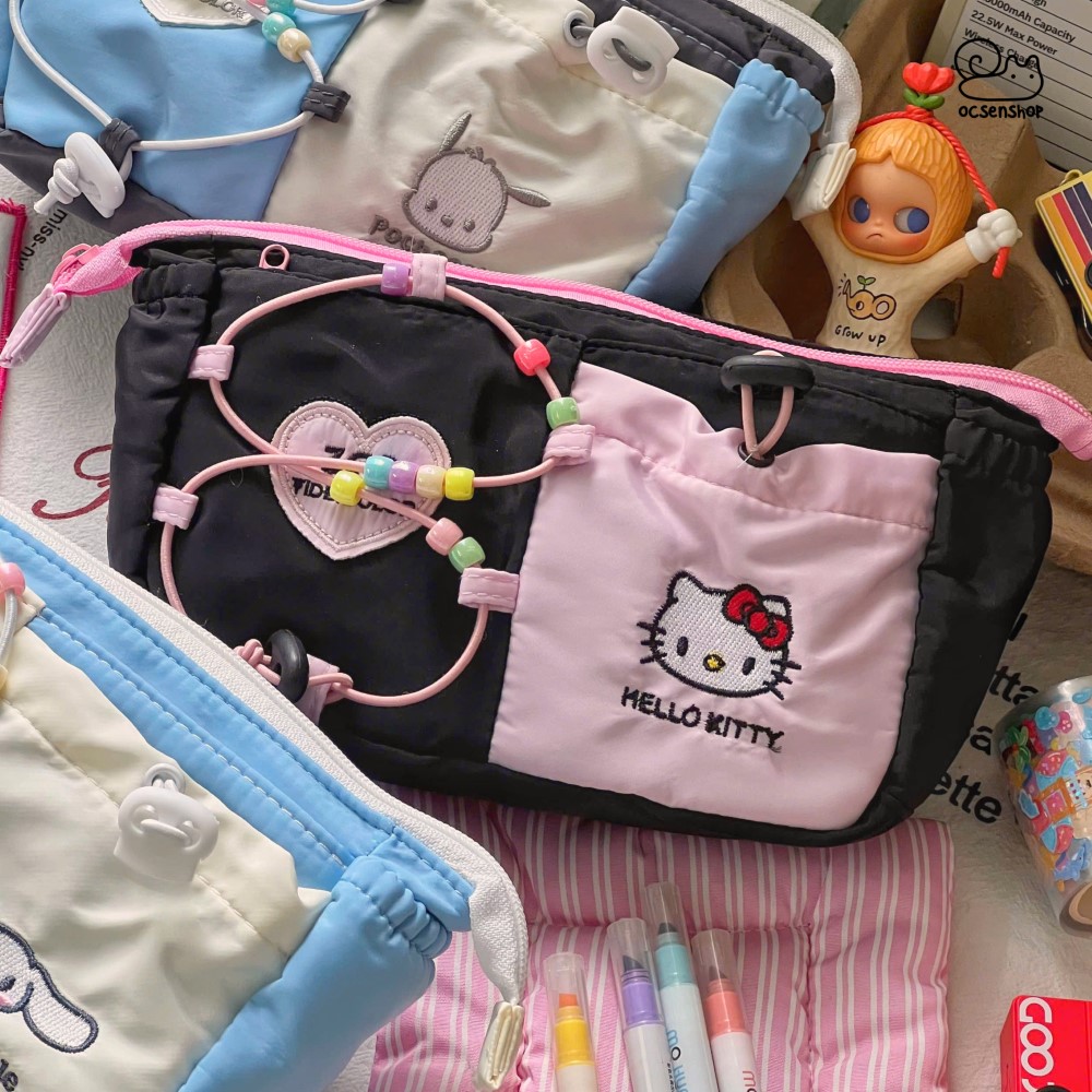 Túi bút Sanrio dây hạt