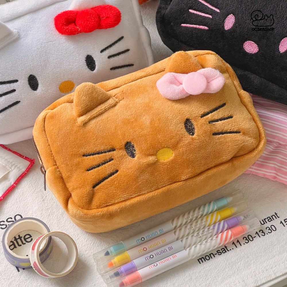 Túi bút dạ mặt Hello Kitty