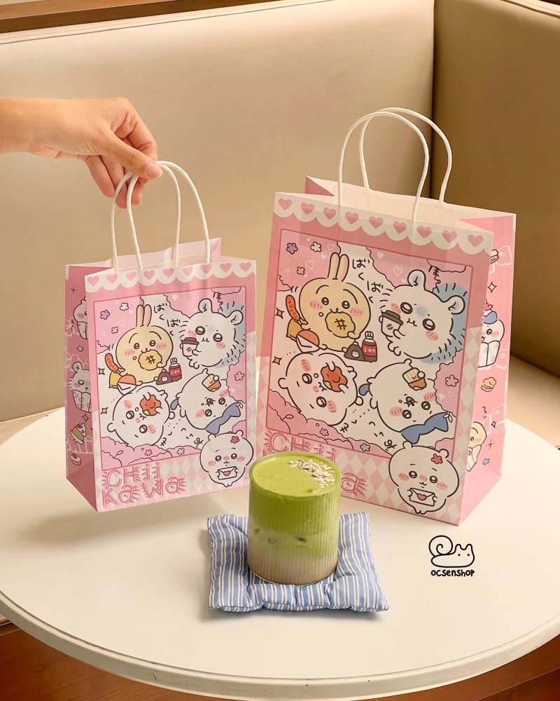 Túi quà Chiikawa nền màu