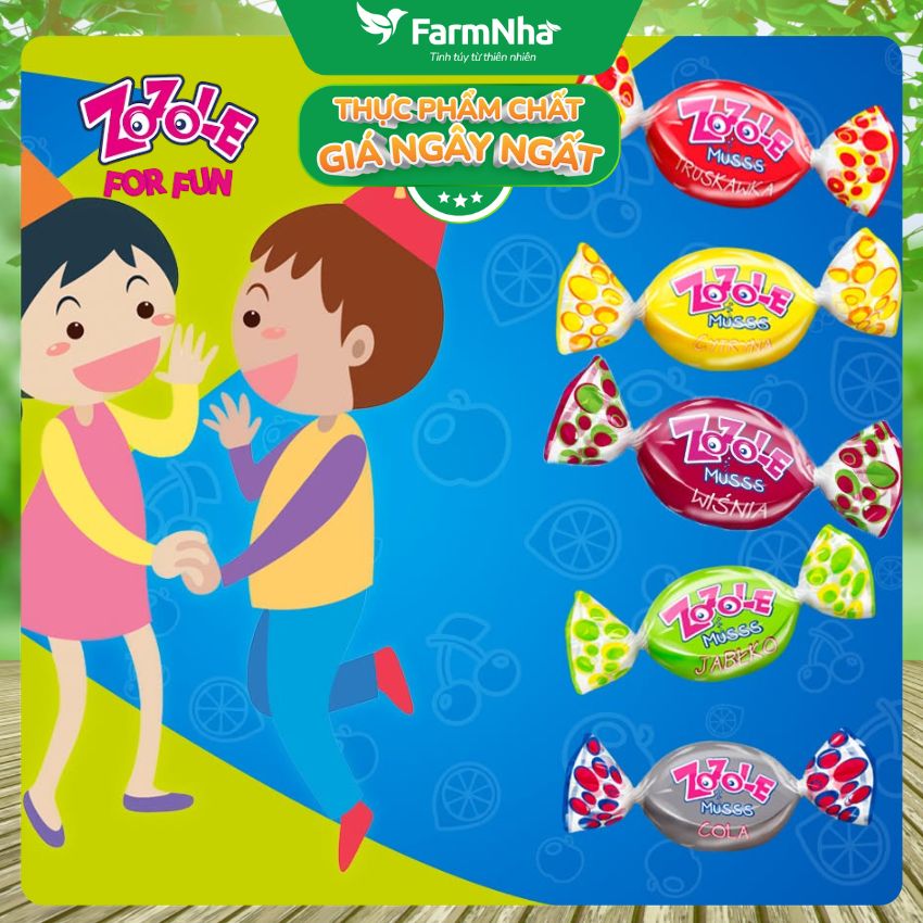 (Combo 2) Kẹo Zozole Musss Bubble Tea 75g - Kẹo Sủi Xoài Chanh Dây Fizzzzy vị Trái Cây Nhiệt Đới