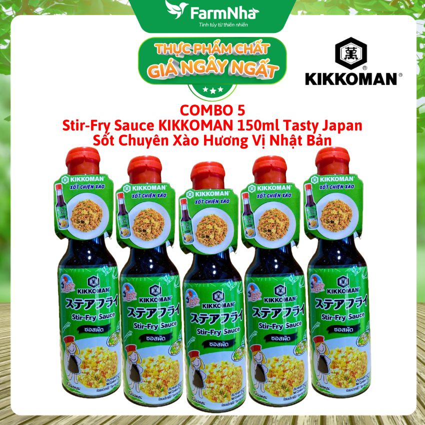 (Combo 5) Sốt Chuyên Xào Kikkoman Stir-Fry Sauce 150ml - Món Xào Ngon Chuẩn Nhà Hàng tại Nhà 