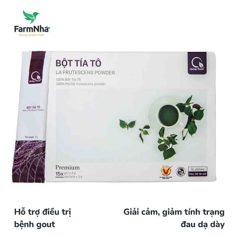 Bột Tía Tô Quảng Thanh Hộp Tiện Lợi 15 gói x 3g - Chuẩn Xuất Khẩu FDA Hoa Kỳ