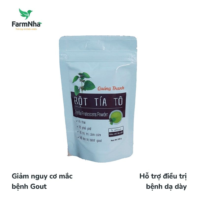 Bột Tía Tô Quảng Thanh 100g túi zip - Chuẩn Xuất Khẩu FDA Hoa Kỳ