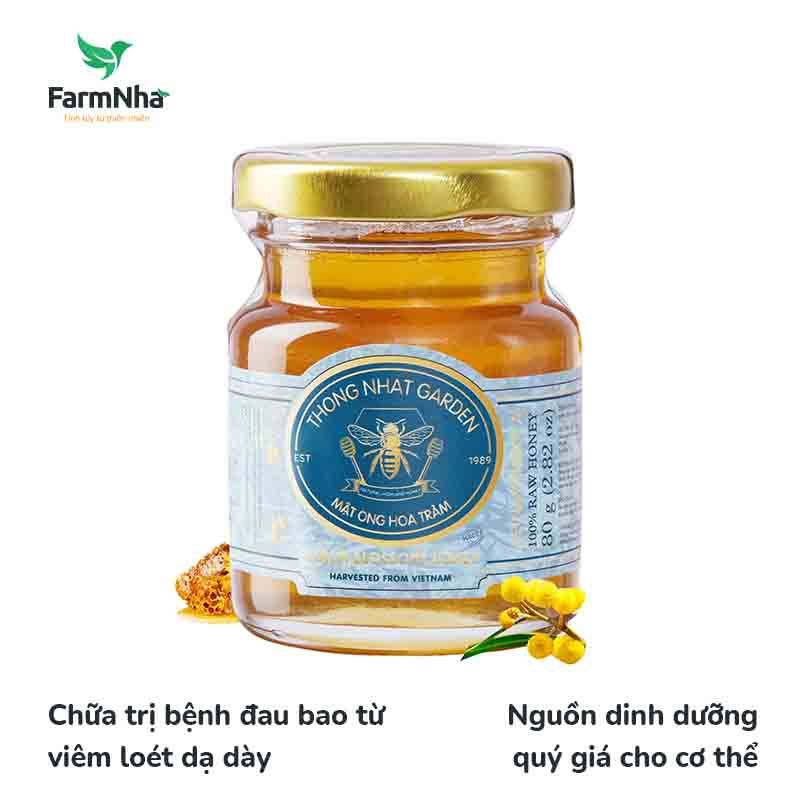 Mật ong Hoa Tràm Thống Nhất Garden 80gr (Acacia Blossoms Honey) - Giúp bồi bổ sức khỏe, kháng viêm và trị ho