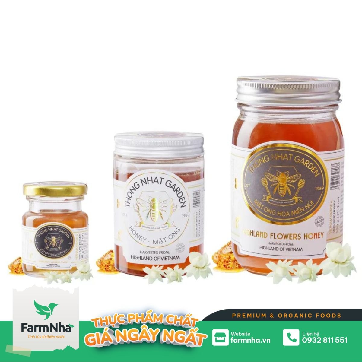 Mật Ong Hoa Miền Núi Thống Nhất Garden 80gr (Highland Flowers Honey) - Tinh túy của hoa tự nhiên từ vùng Cao Nguyên Việt Nam