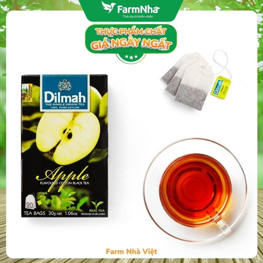 Trà Dilmah Apple Hương Táo túi lọc 20 túi x 1.5g 30g - Tinh hoa trà Sri Lanka